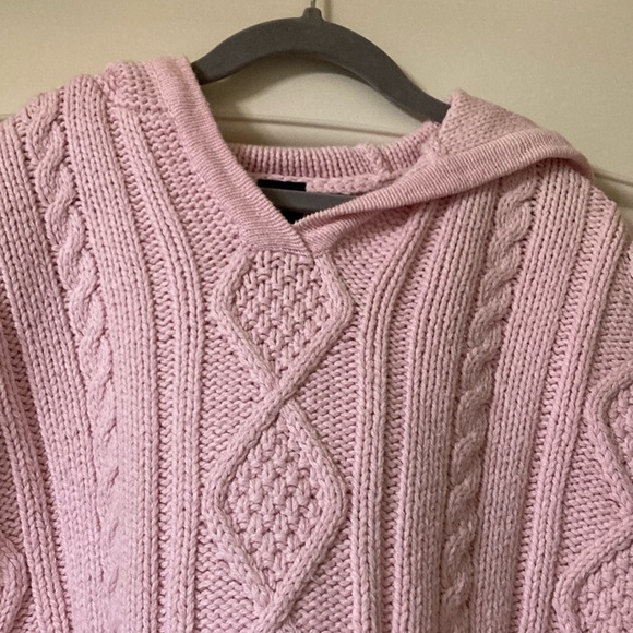 Girl’s Poncho Style Hooded Sweater - Picture 3 of 6